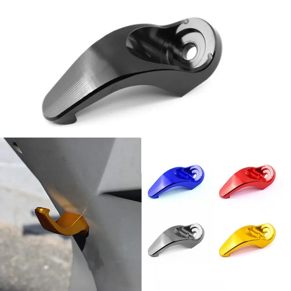 Gancho para equipaje de motocicleta de varios colores, colgador de bolsa multifuncional duradero, agarre con tornillo de instalación, gancho de aleación de aluminio