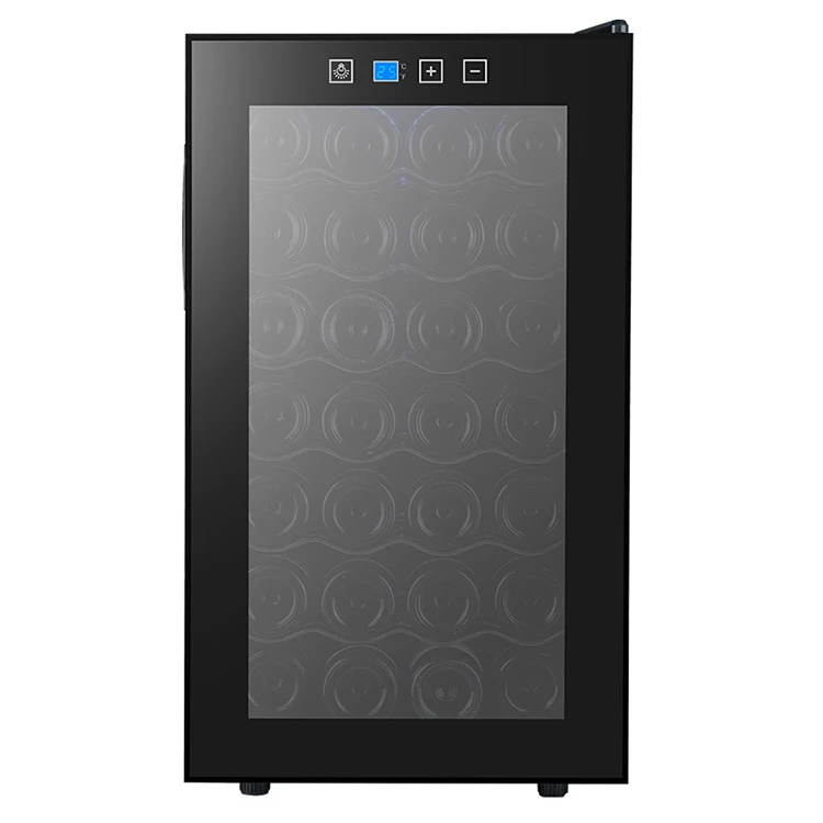 68L 28 Bottles Electronic Thermostatic Wine Cabinet Small Wine Refrigerator Wine Cooler For Home Bar Office