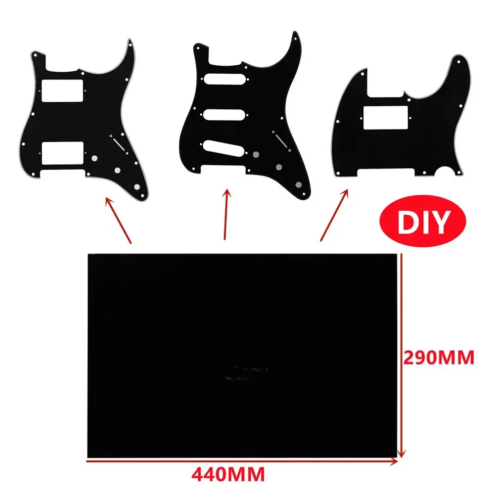 3 Ply Electric Guitar Bass Pickguard Scratch Plate Blank Pickguard Sheet DIY Material 2.4mm Guitar Parts Accessories