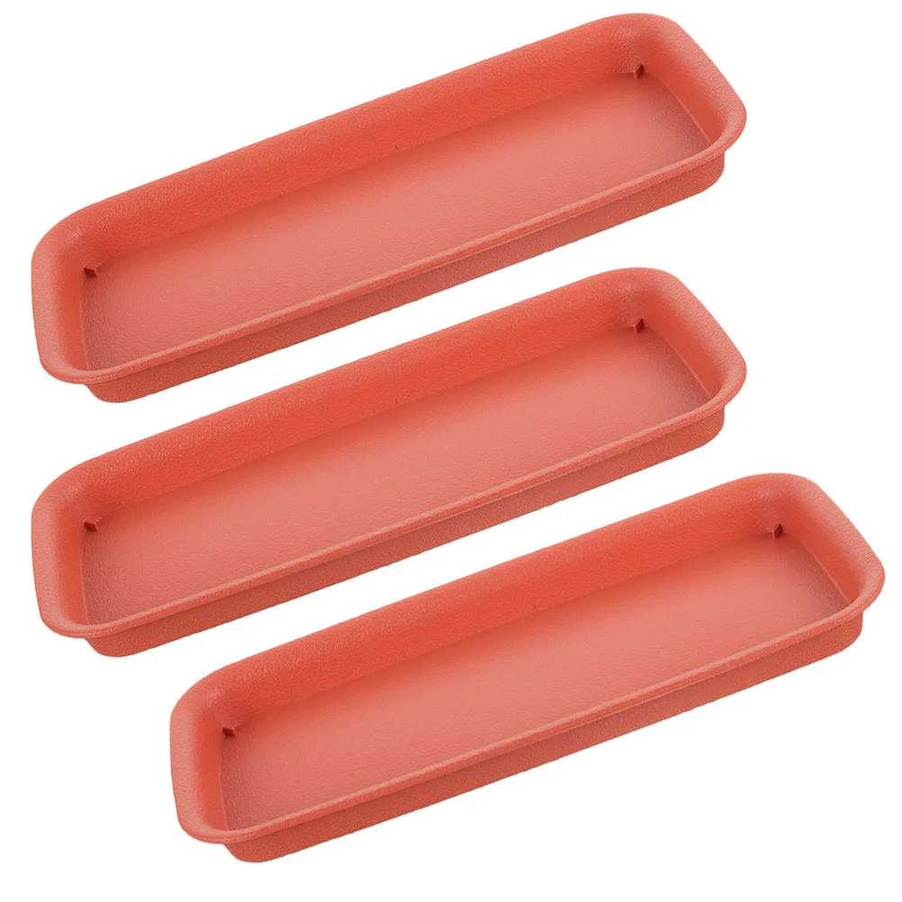 

3 Pcs Waterproof Plant Saucer Tray Drip Trays for Potted Plants Bonsai Rectangular Plastic Flower Pot Base Catcher Prevent Water