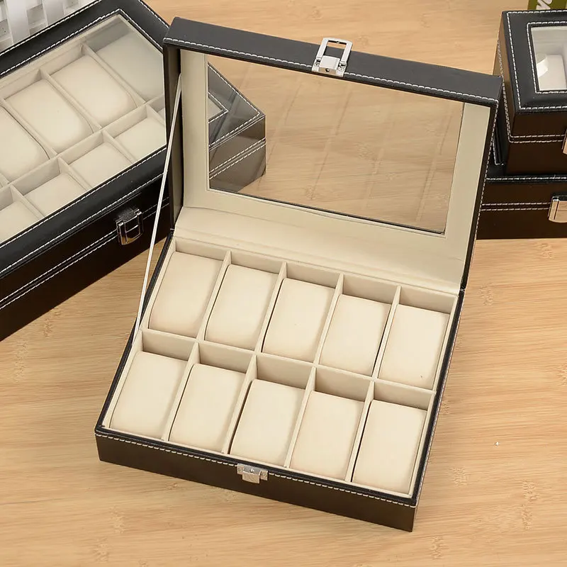 Leather Watch storage box-Multi-watch display for watches, jewelry, and bracelets