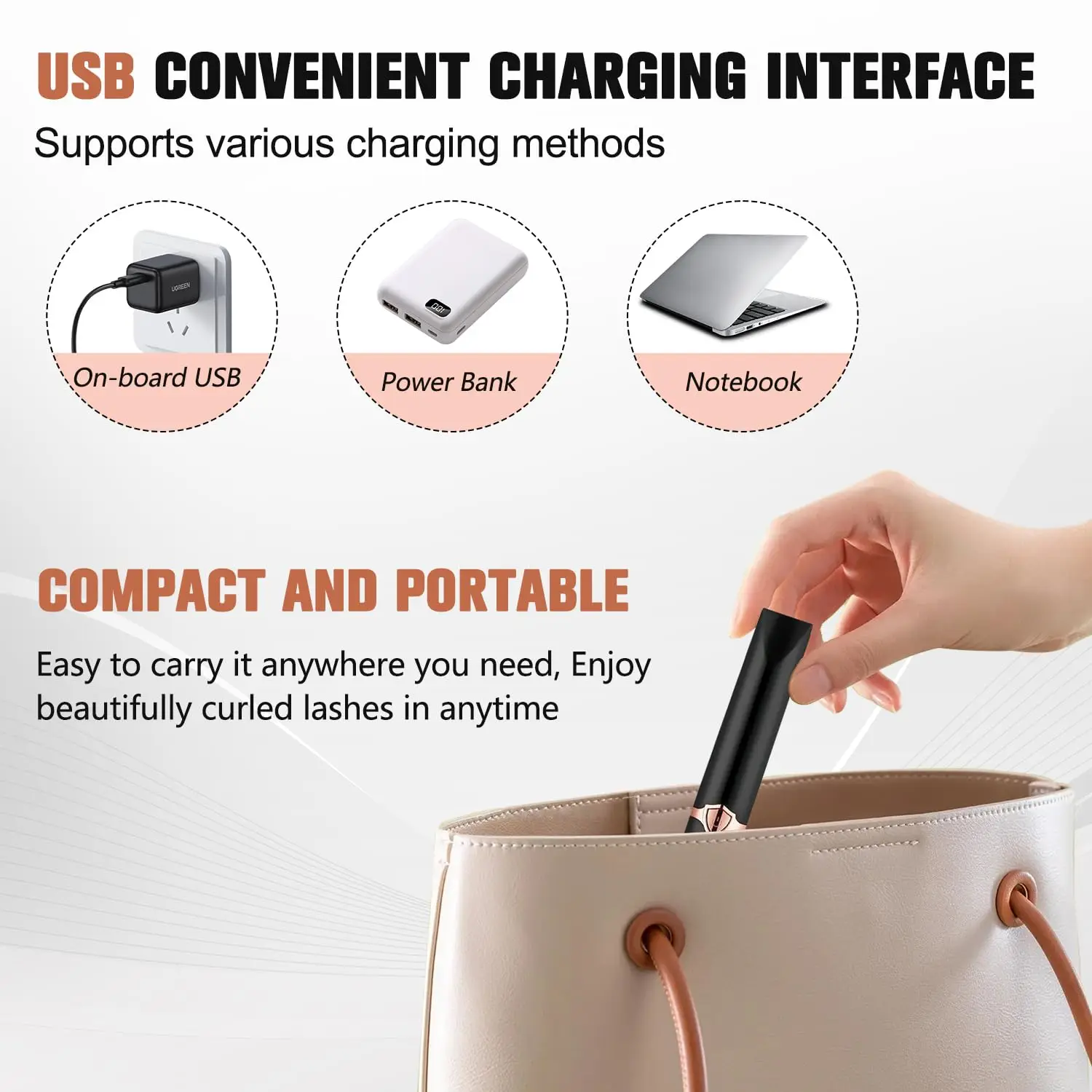 Electric Heated Eyelash Curler USB Rechargeable Eyelash Curler For Eye lash Quick Natural Curling 24 Hours Long Lasting Makeup