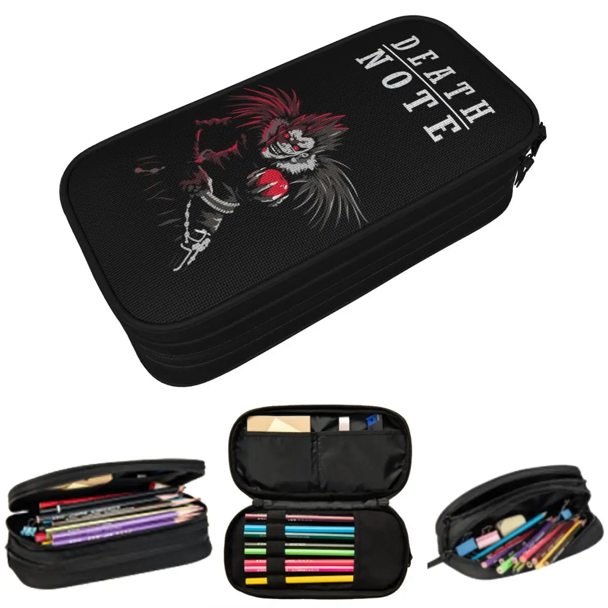 Deaths Notes Ryuk Anime Pencil Case for Boy Girl School Pen Box Pencil Bag Stationery Supplies Pen Holder Bag