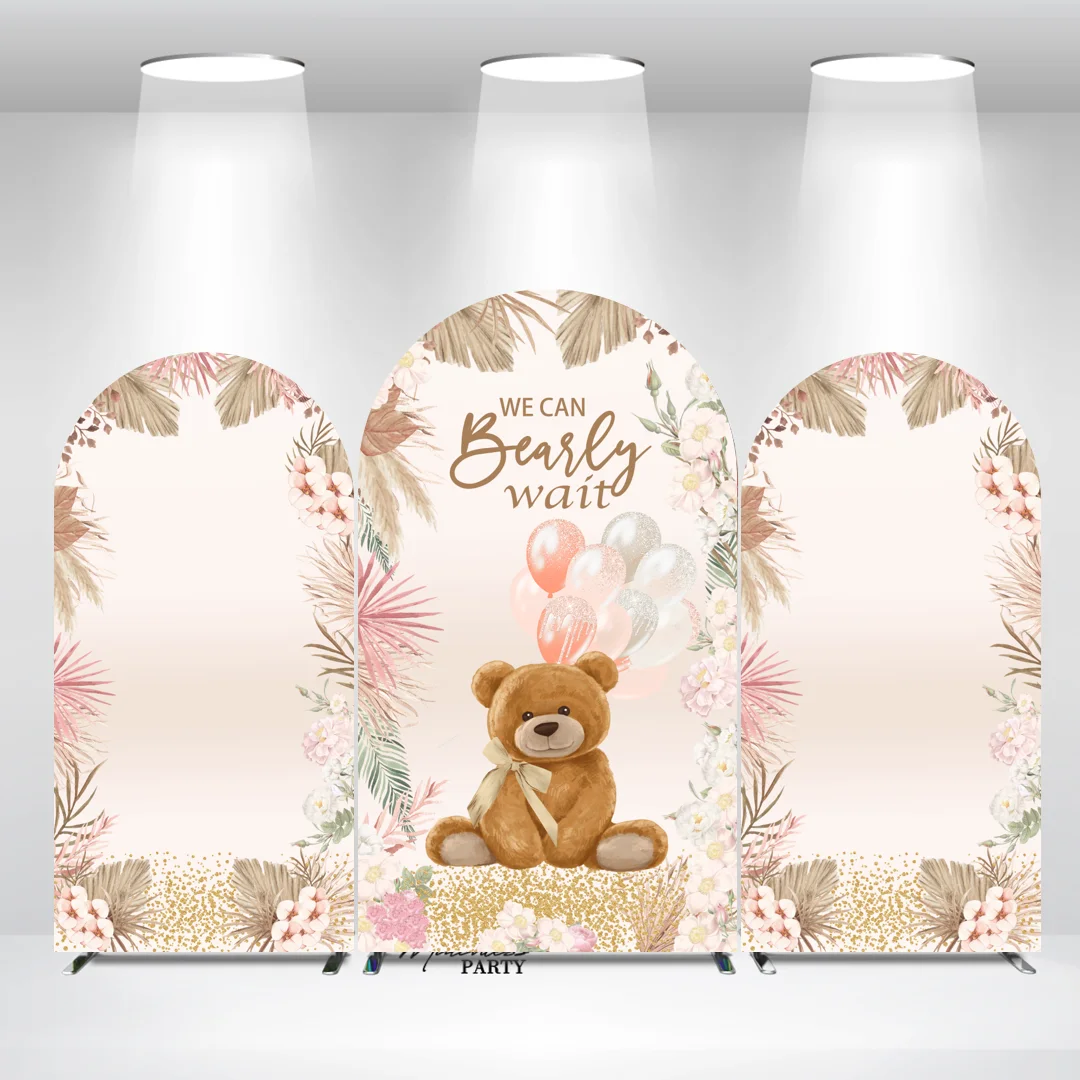 

Teddy Bear Baby Shower Birthday Party Decoration Arch Backdrop Cover