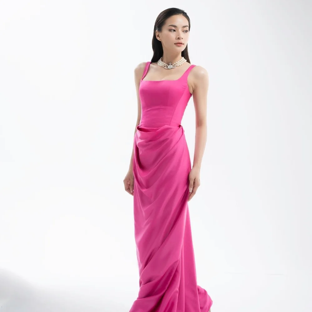 Customized Exquisite Jersey Straight High Collar Long Dresses Celebrity Dresses Modern Style Chinese Style Casual Elegant Matchi