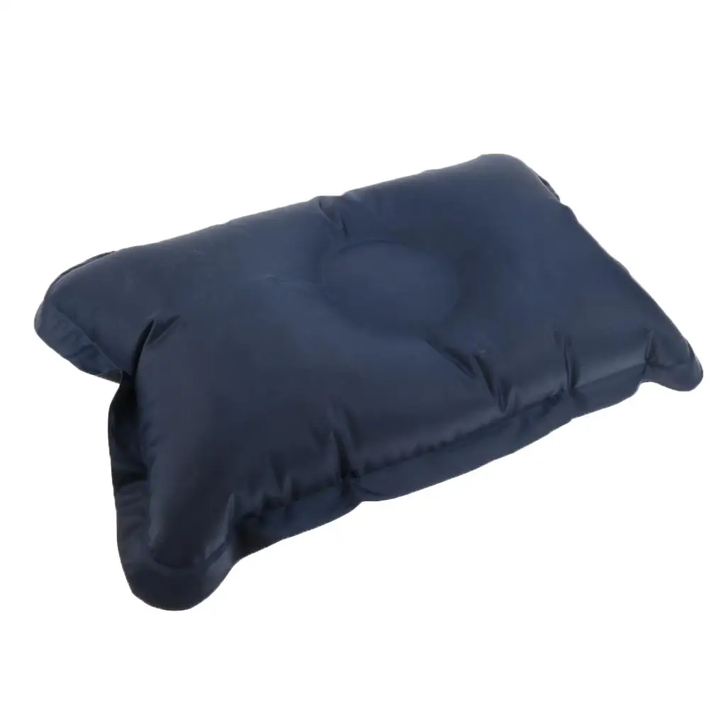 Portable light Comfortable Breathable Inflatable Camping Pillow Navy