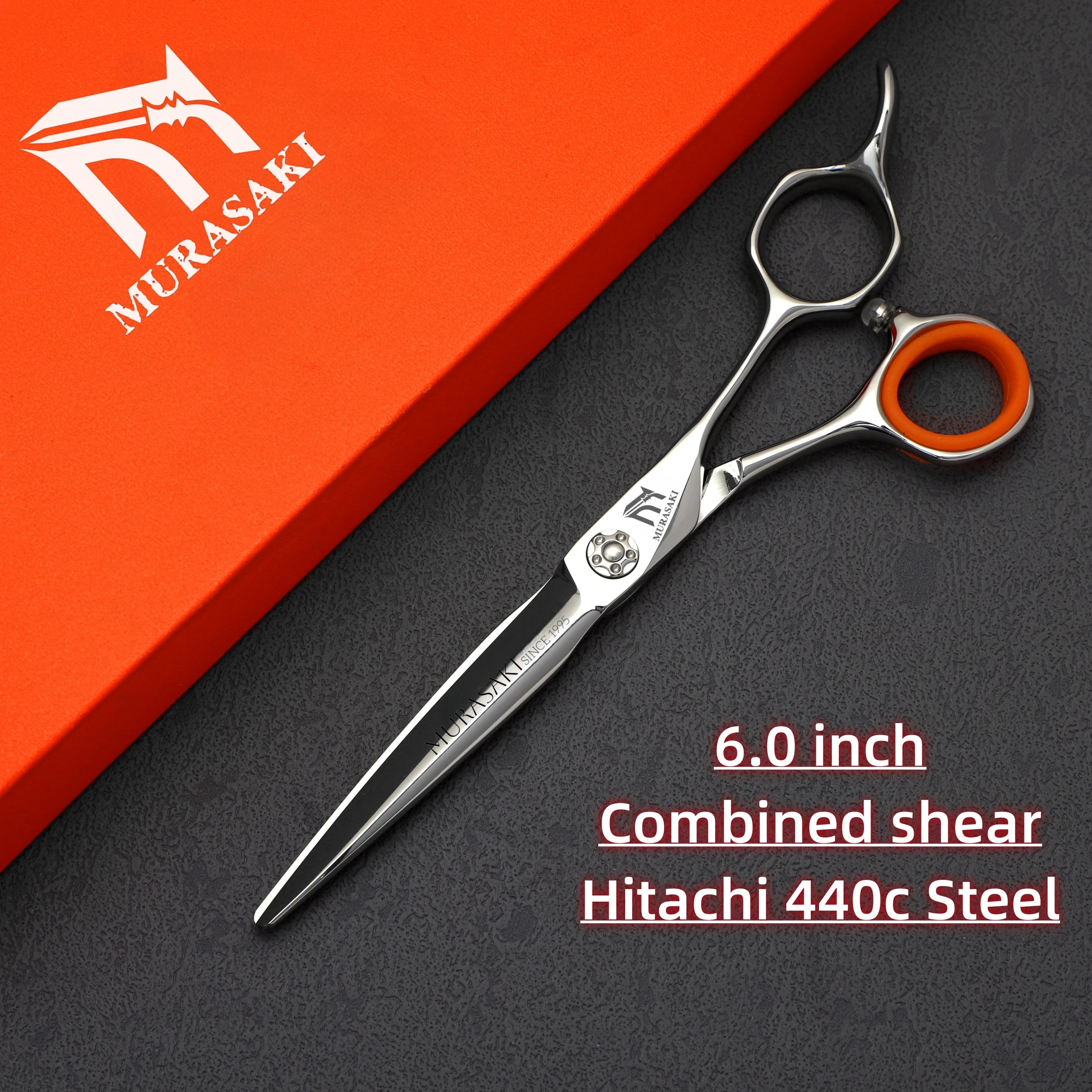 MURASAKI VG10 Stahl Friseurscheren, 6,0 Zoll Effilierscheren, Ergonomisches Design Haarschneidewerkzeuge, Sehr Scharf und Langlebig – Detail 27