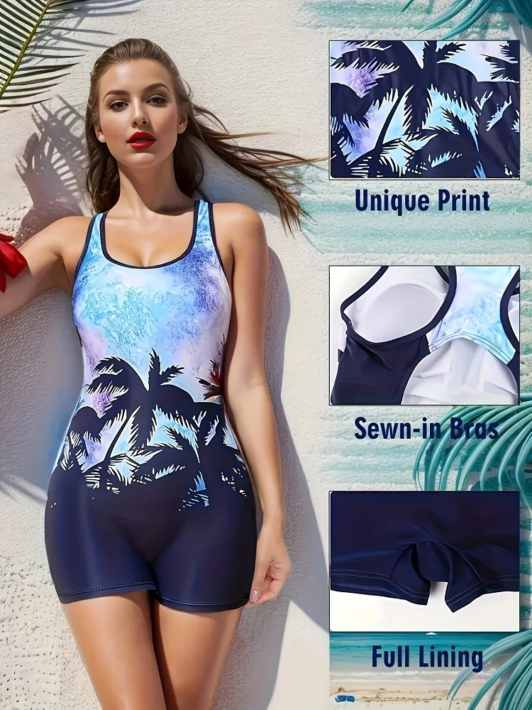 2024 Large Plus Size Print One Piece Swimsuit Women Bodysuit Swimwear Female Bathers Bathing Swimming Swim Suit Beachwear