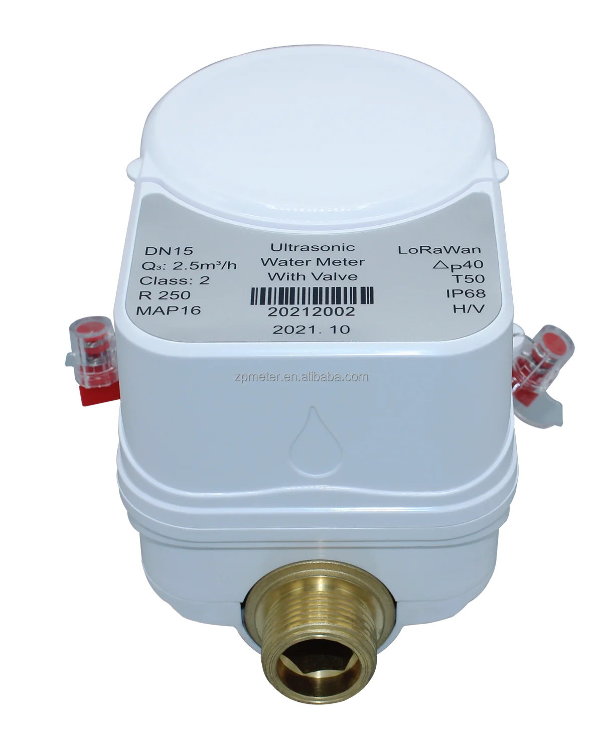 RTS ultrasonic smart water meter valve control type communicate via Tuya App ZigBee way prepaid water flow meter