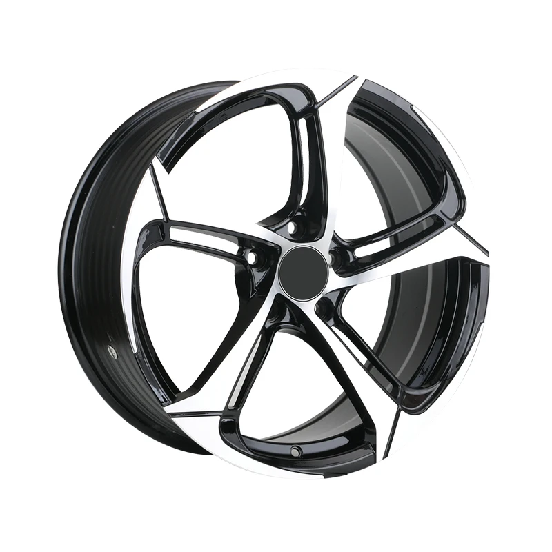 

18 Inch Gloss Black Machined Face Aluminium Alloy Wheels with Spokes Design 5X114.3PCD Rims for Passenger Car Wheels