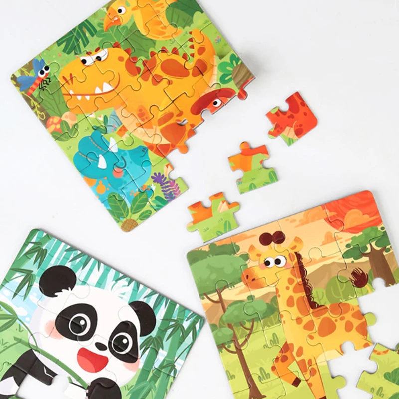 Magnetyczne puzzle dla dzieci, zabawki edukacyjne Montessori, ciche, z motywami zwierząt z kreskówek, układanki, prezenty dla dzieci w okresie wczesnego rozwoju.