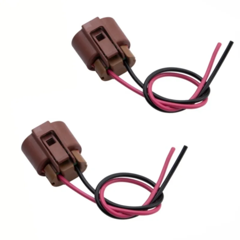 2PC Headlight Bulb Socket Connectors Hir2 Wiring Plug Adapter Car Light Suitable 2007-2013 For Toyota 4.6L 5.7L Wiring 9012-9005