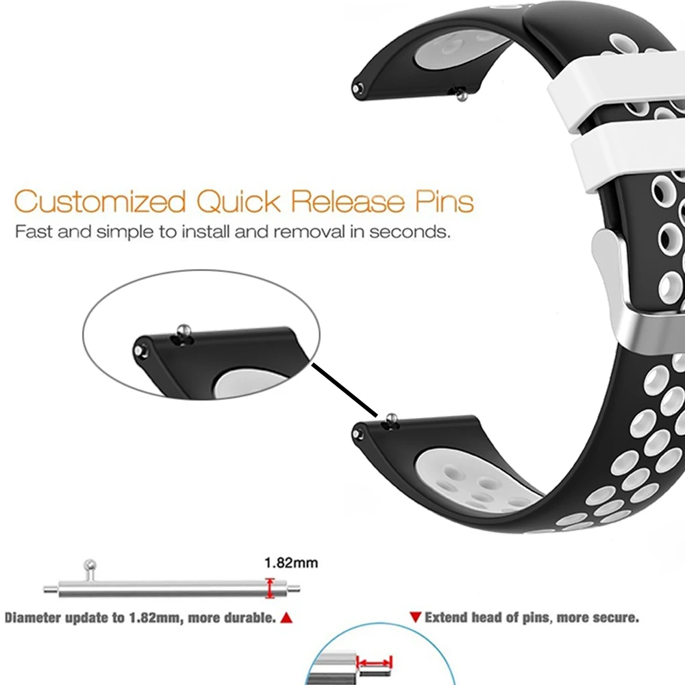 화웨이 워치용 소프트 실리콘 교체 팔찌, 22mm 손목 밴드, 4 프로 GT3 46mm, GT 42 46mm, GT 3 SE 2e, 워치 3 3pro