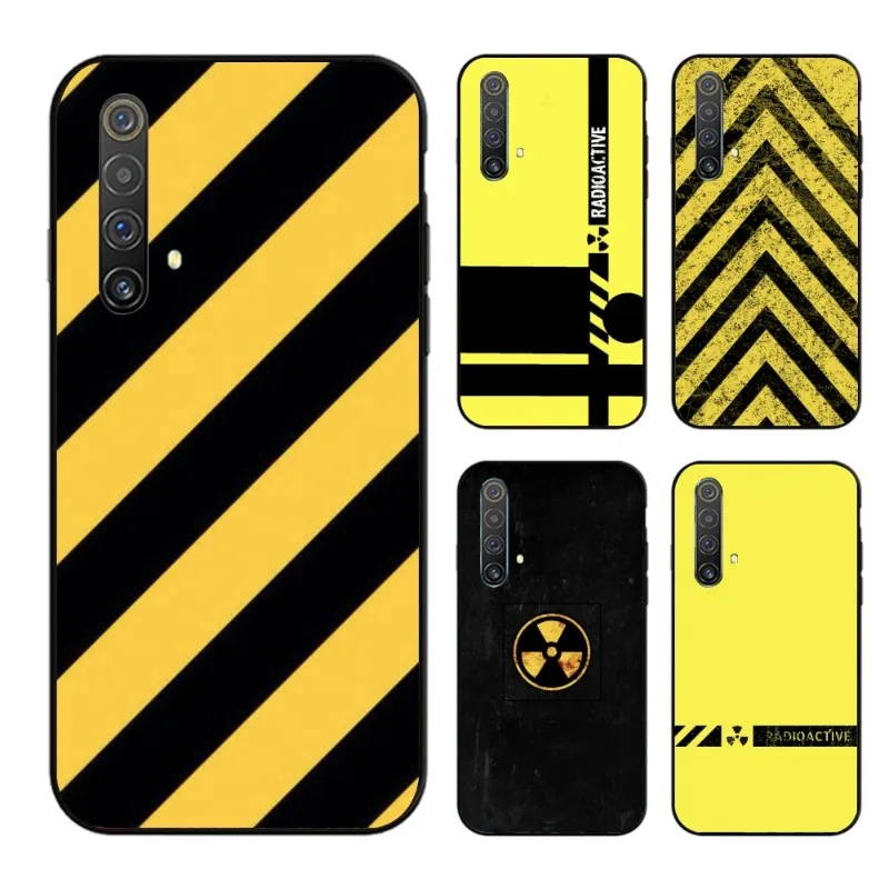 Radioactive Warning Phone Case for OPPO Find X5 X3 X2 A93 Reno 8 7 Pro A74 A72 A53 Black Soft Phone Cover Funda