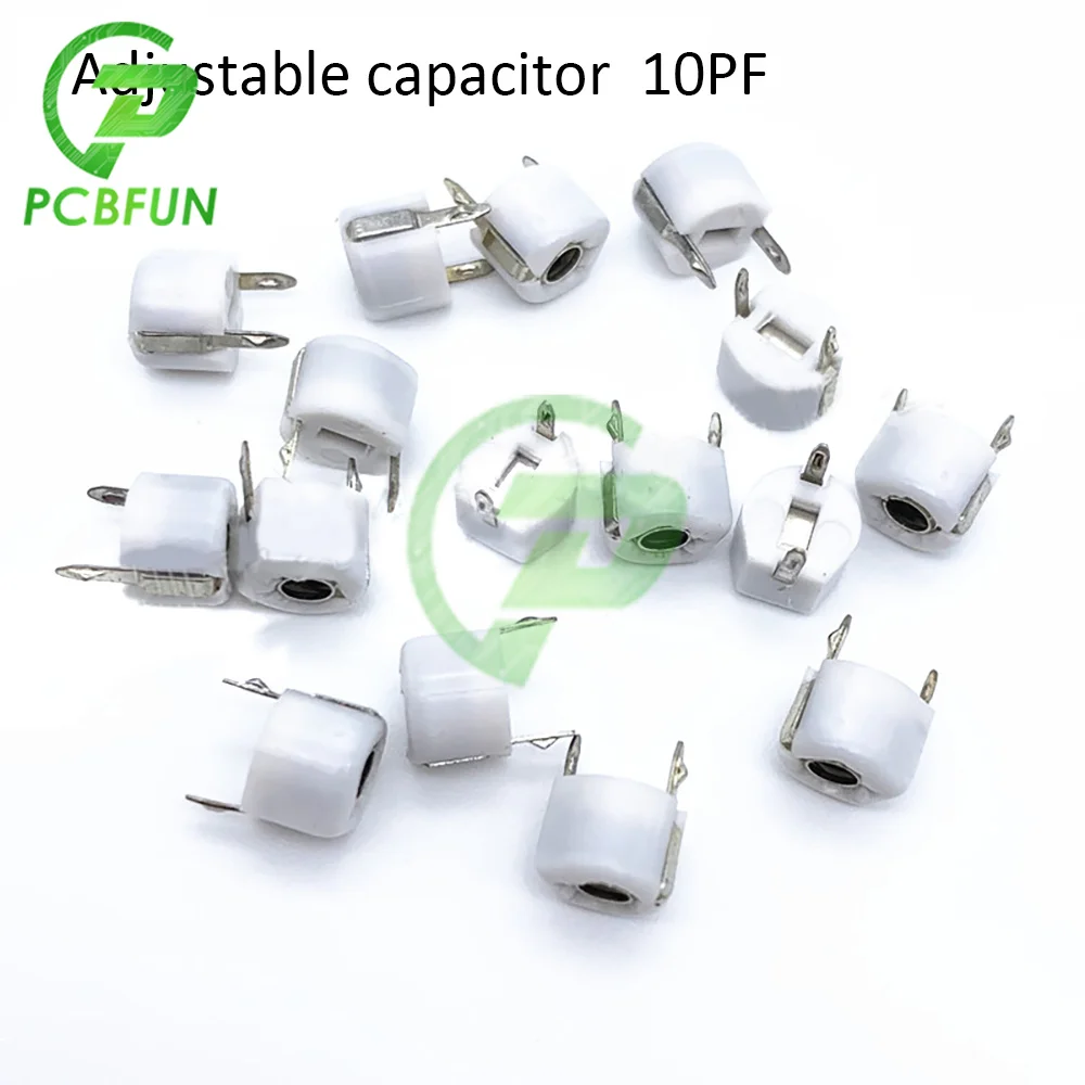 10PCS Variable Trimmer Capacitance 3PF 5PF 10PF 20PF 30PF 40PF 50PF 60PF 70PF 120PF Ceramic Capacitor Kit for Arduino