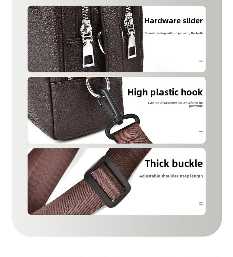 2025 New Wear-resistant Men's Business Crossbody Bag, High-end Casual, Men's Shoulder Bag, Large Capacity Waterproof Bag