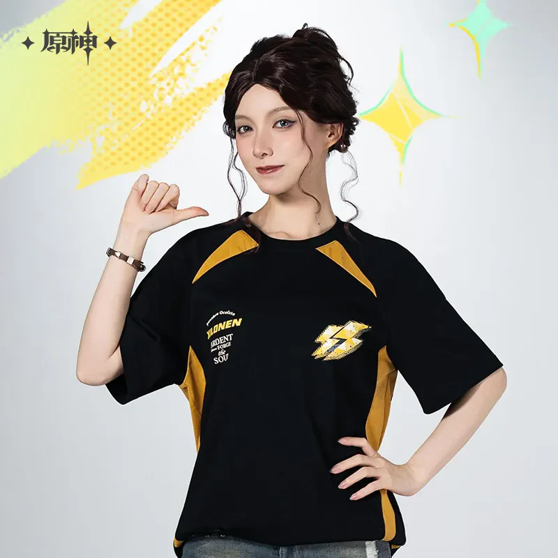 

[Genuine] miHoYo Game Xilonen T-shirt Genshin Impact Xilonen T-shirt Leisure Blouse Clothing Top Polo Shirt Cosplay Xmas Gifts