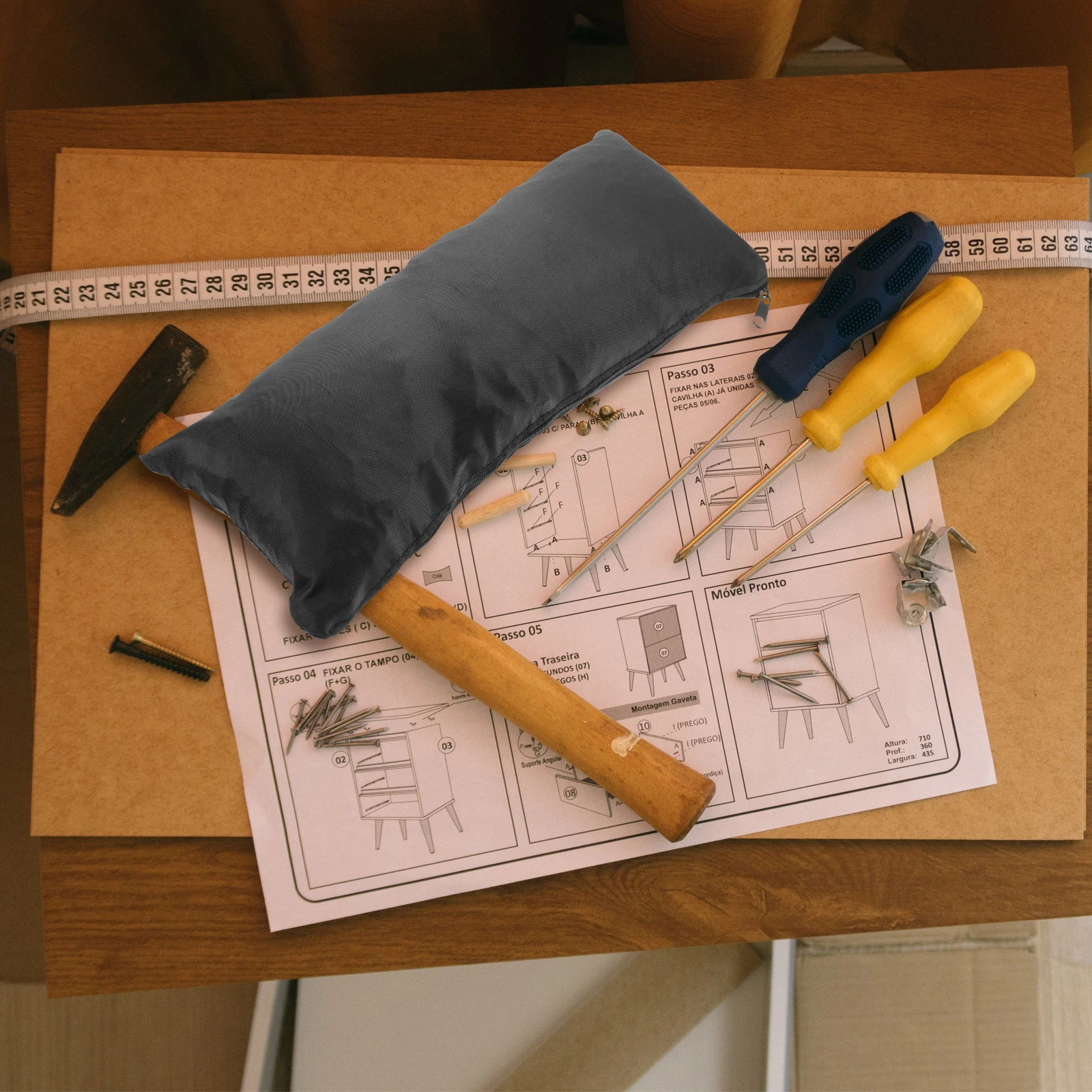 3 قطعة أكياس تخزين مقاومة للماء في الهواء الطلق 12X8 بوصة منظم أدوات الثقيلة لأدوات الشوي السفر التخييم أداة شواء حقيبة #1