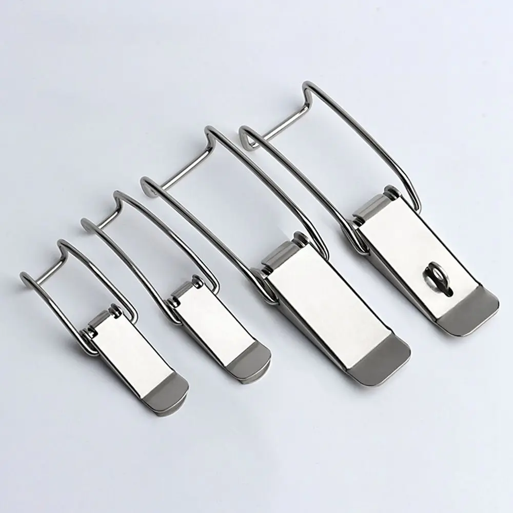 Stainless Steel Spring Clasp Buckle security Burglar-proof Toggle Latch Catch Anti-Theft Multifunctional Duck Billed Buckles