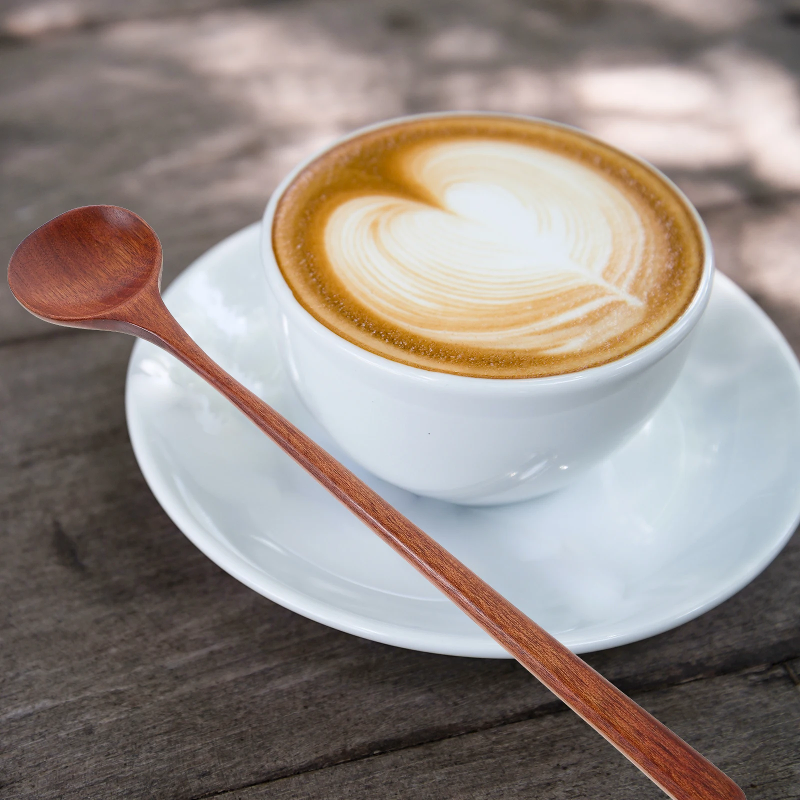 

5 Pcs Coffee Spoon Wooden Kitchen Tools Spoons Japanese-style Mixing Long Handle Serving
