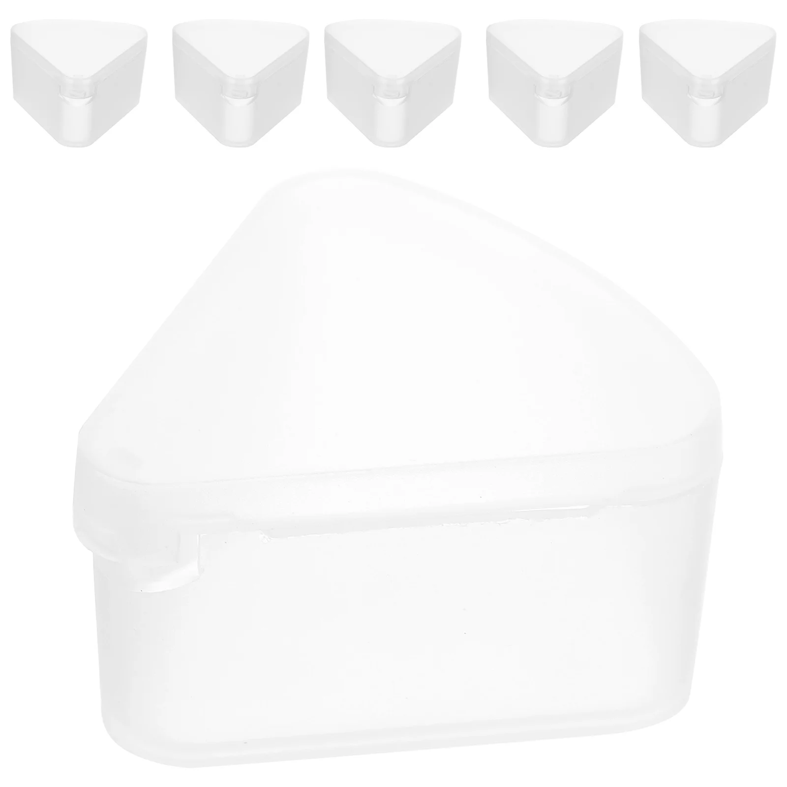 

6 Pcs Makeup Sponges Organizer Case Powder Puff Beauty Plastic Triangle Holder Travel