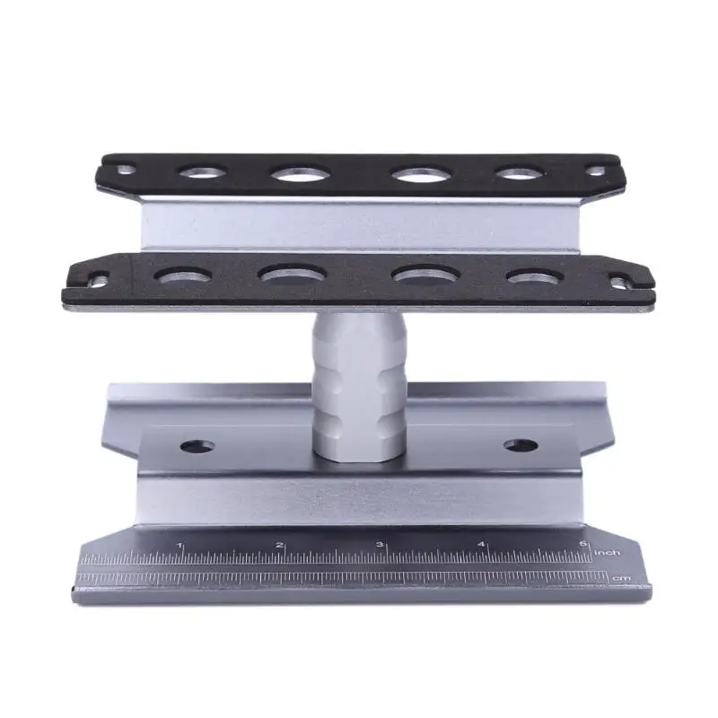 Lo-ok Metal RC Car Workstation Work Stand Repair 360 Degree Rotation for 1/8 1/10 1/12 1/16 Scale Models,Grey