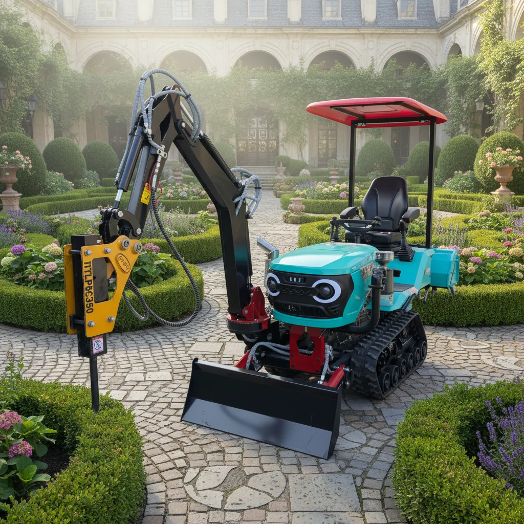 

Farm Use 35HP EPA Garden Cultivator with Excavator Accessories Crawler Tractor