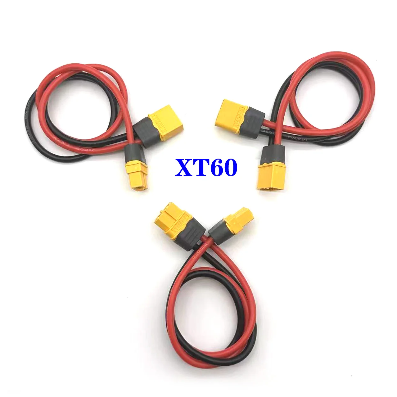 

12AWG 14AWG XT60 Female Plug To XT60 Male Plug Adapter Connector Silicone Tin Plated Copper Wire Battery Connection Cable