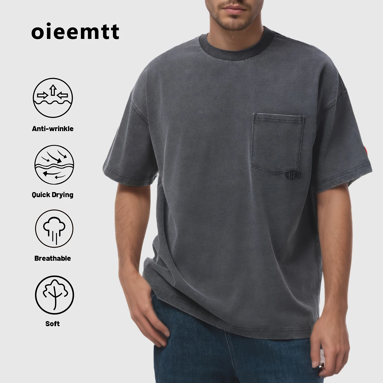 

260gsm Heavyweight 100% Cotton Short Sleeve Summer Top Vintage High Street Graphics Tee Acid Wash Sun Faded Oversize T-shirt