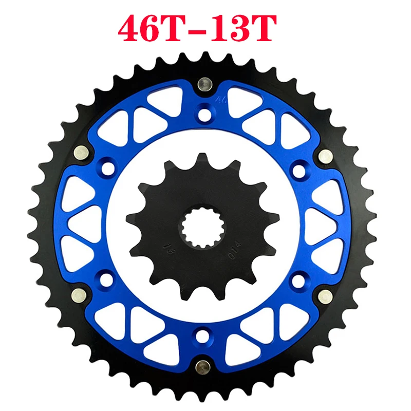 Motorcycle 45T~52T 13T Front & Rear Sprocket For YAMAHA WR125L WR125M WR125N YZ125L YZ125R YZ125S YZ125P WR125 YZ125 WR YZ 125