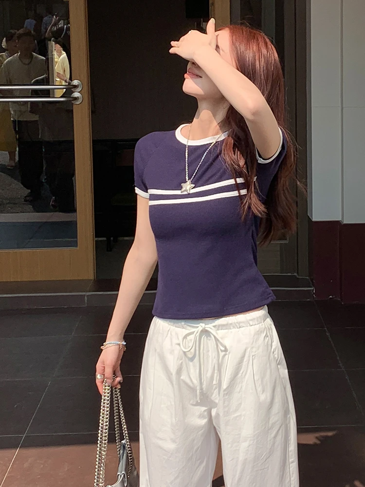 

Summer Women T Shirt T-Shirt Woman Clothes Tops Tshirt Female Crop Top Tees Y2k Para Mujer Ropa De Mujer Roupas Feminina Traf