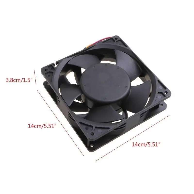 31BA لدلتا PFC1412HE-00 عالية السرعة بيتكوين GPU مينر التعدين مروحة التبريد 140x140x38 مللي متر ل تيار مستمر 12 فولت 7000 دورة