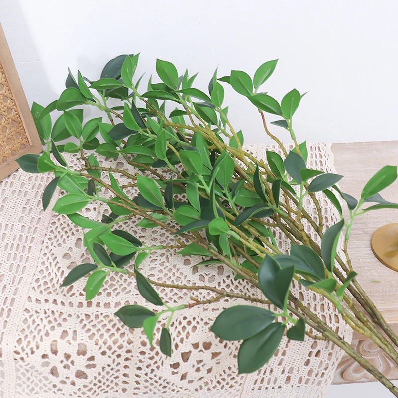 67/108CM Artificial Green Plants Ficus Long Branches Tree Branches Photo Scene Setting Fake Home Office Garden Wedding Decor