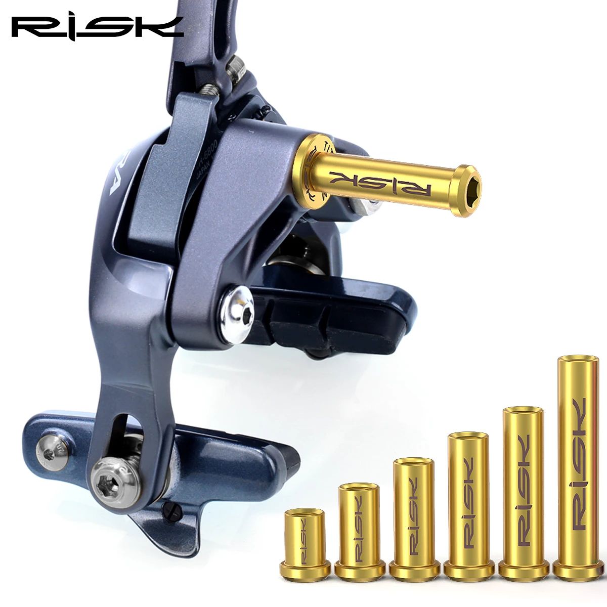 RISK Road Bike C Brake Pivot Center Nut with Washer c Front Rear Brake Caliper Screw Bolt Titanium Alloy M6x10/15/20/25/30/40mm