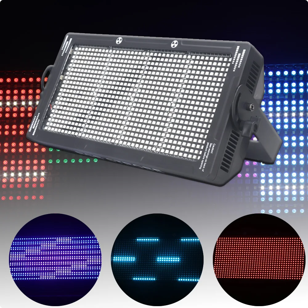 YUER RGB 80 Segment Sound Activated Strobe Light 160W DMX512 Control 800PCS 5050 RGB LEDs Ideal for Concerts Parties Events