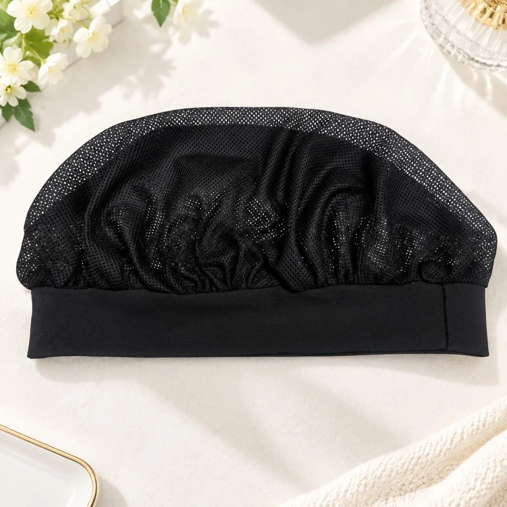 New 2-in-1 Design Anti-Slip Hair Wrap Adjustable Anti-Slip Mesh Durag Cap Comfortable Snug Fit Sleep Hair Wrap Women