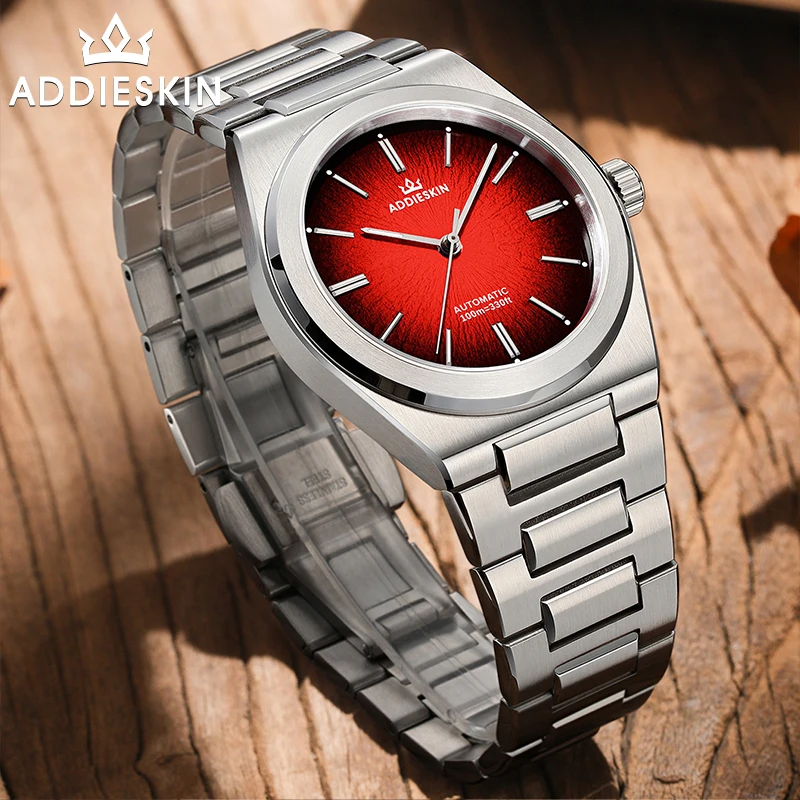 

ADDIESKIN 39mm Men's Watch K001 “Pupil” Luminous 100m Waterproof Synthetic Sapphire 9015 Movement Automatic Mechanical Watches