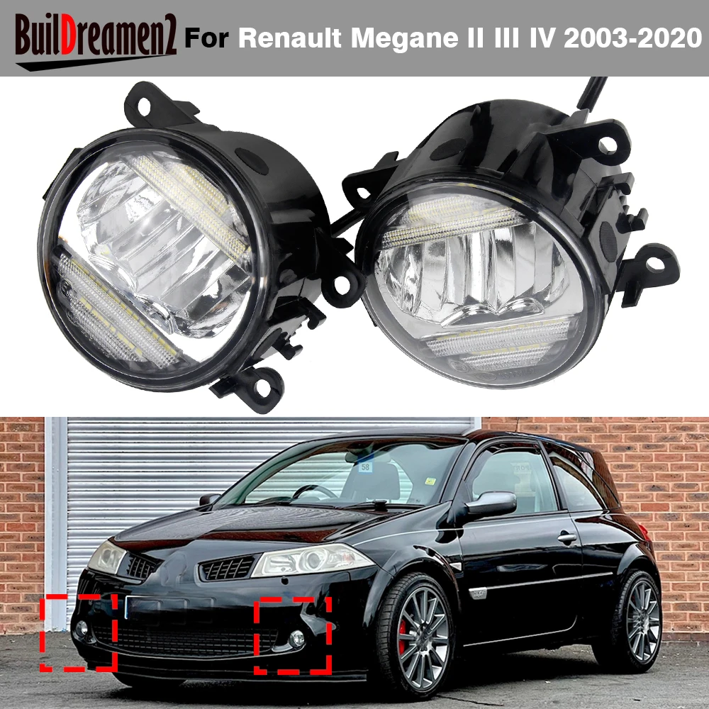 

1 пара, 30 Вт, автомобильная CAN-шина, лампа дневного света DRL H11 12 В для Renault Megane II III IV 2003-2020 (не подходит для модели GT RS)