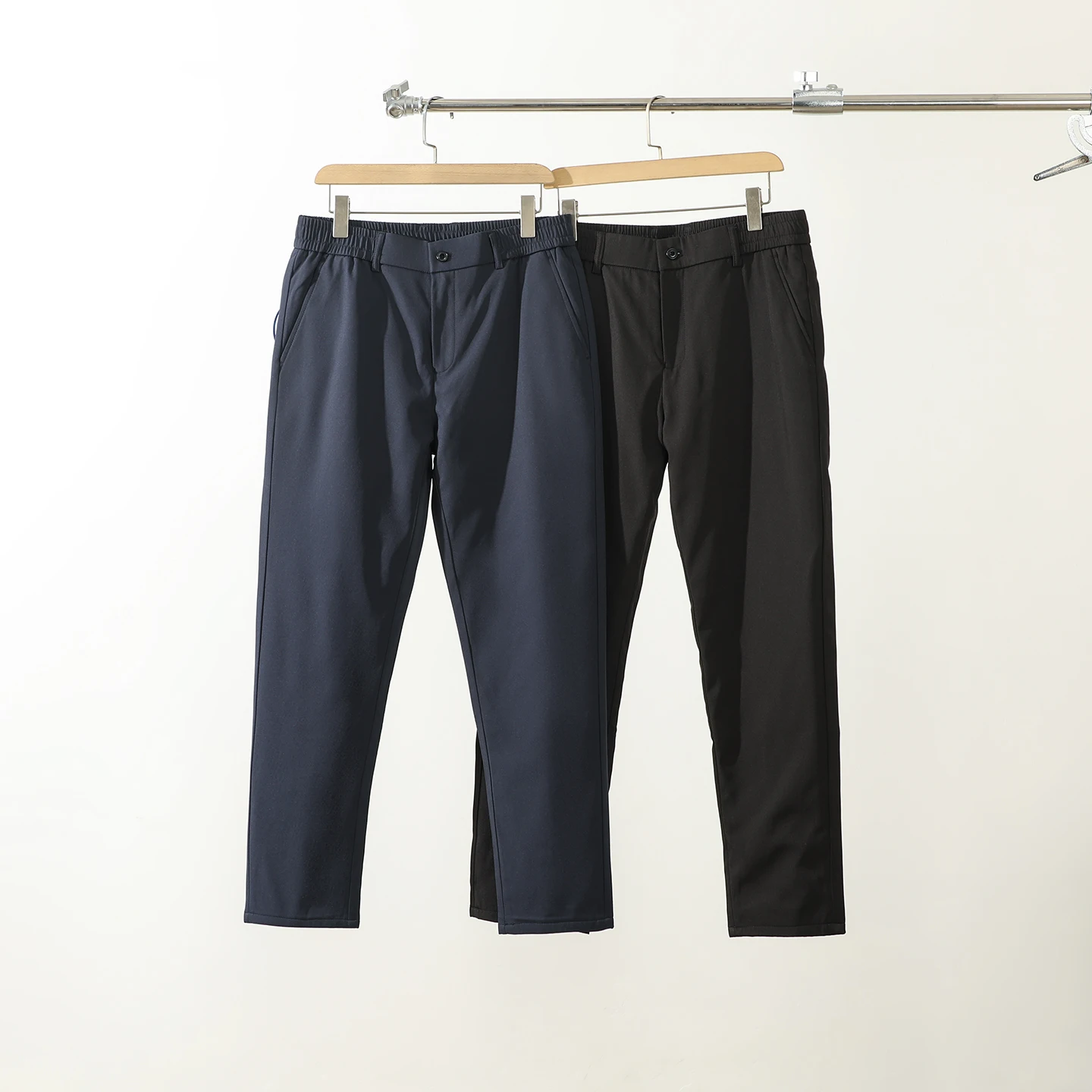 

Мужские зимние брюки из гусиного пуха: теплые, водонепроницаемые, прямого кроя, повседневные, модные, из полиэфирного волокна