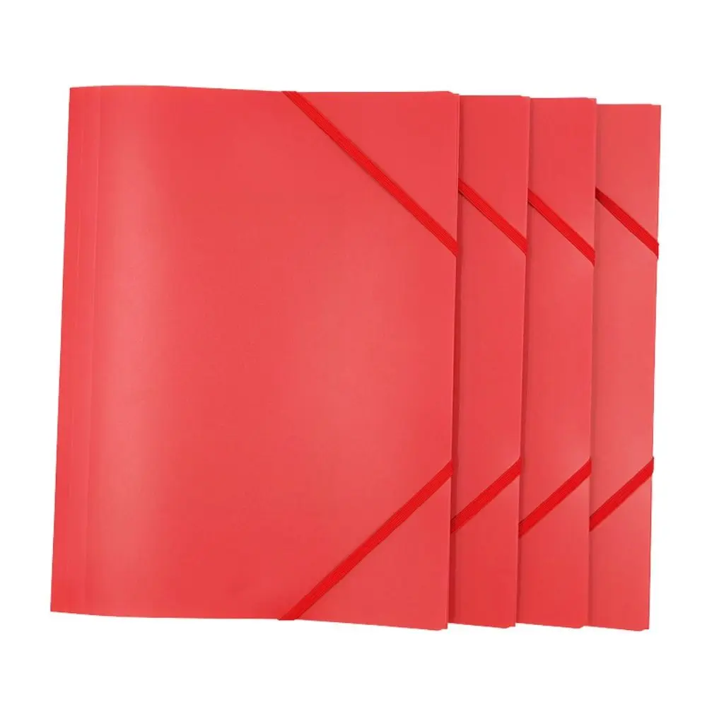 High Quality Plastic A4 File Folder Elastic Strap Design Large Capacity File Bag Expandable Test Paper Storage Folder Students