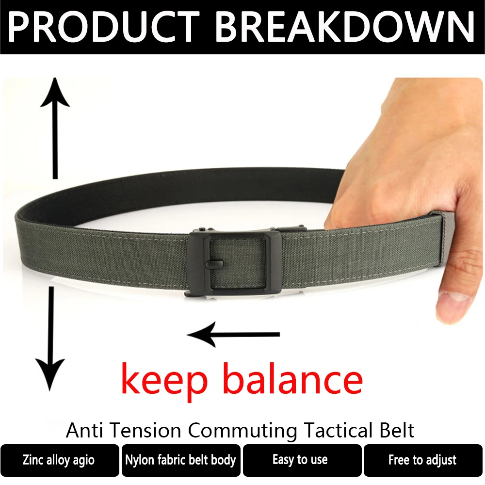 TUSHI Metal Buckle Hard Tactical Belt Double Layer Thickened Hanging Gun Belts For Men Military Belt Outdoor Shooting Training