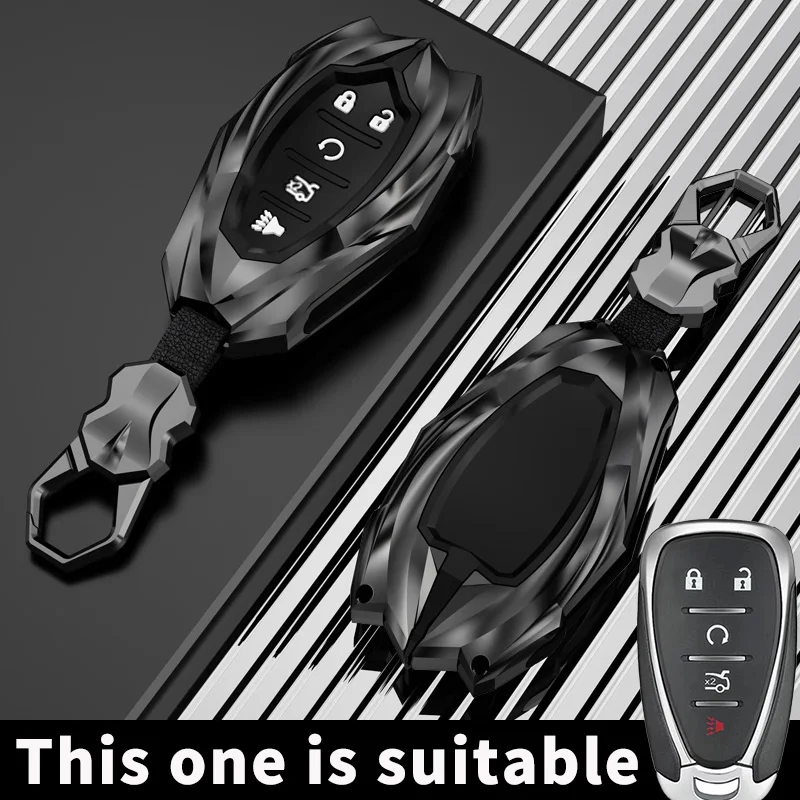 Funda para llave remota de coche de 4/5 botones para Chevrolet 2017-2022 Chevy Malibu Camaro Cruze Traverse Spark Sonic Volt Bolt Equinox