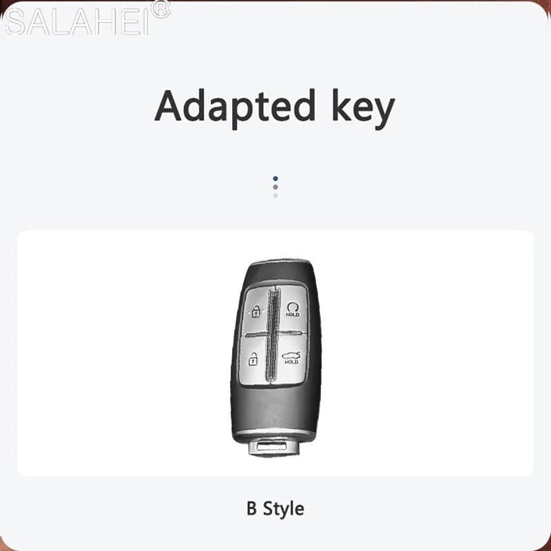 Car Remote Control Key Case Full Cover Holder Shell For Hyundai Genesis G80 G70 GV70 GV80 2019 2020 2021 2022 Keychain Accessory