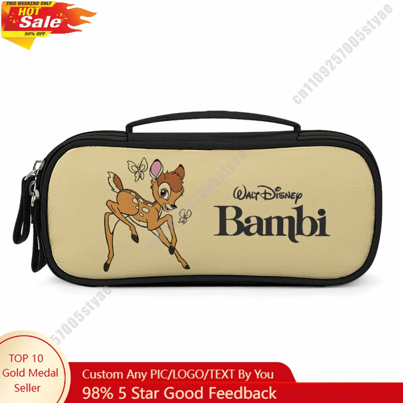 

Bambi Pencil Case Disney Cartoon Character Customized Design Personalized Creation Holiday Gift Cosmetic Bag Cosplay