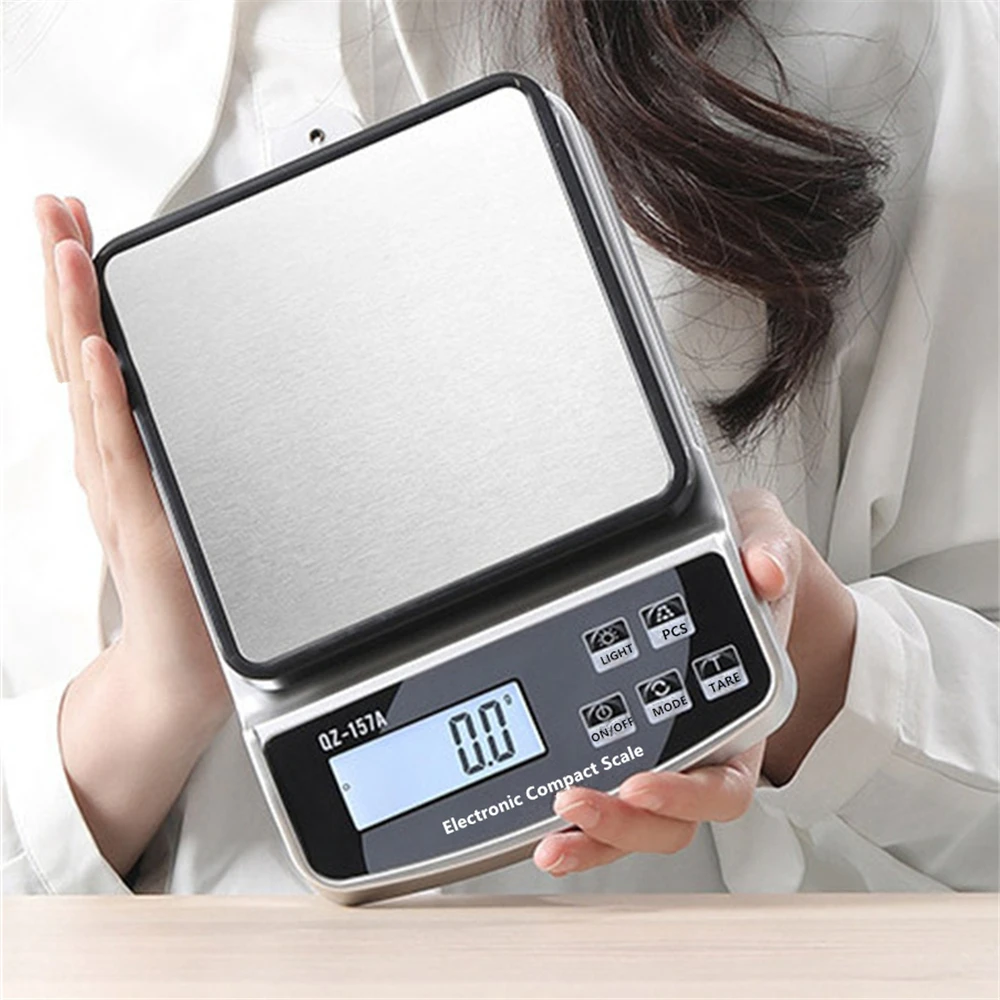 Smart Kitchen Scale with Calibration 3KG/10KG/15KG Weighing Food Coffee Balance Digital Scales Cooking Baking Measuring Tools