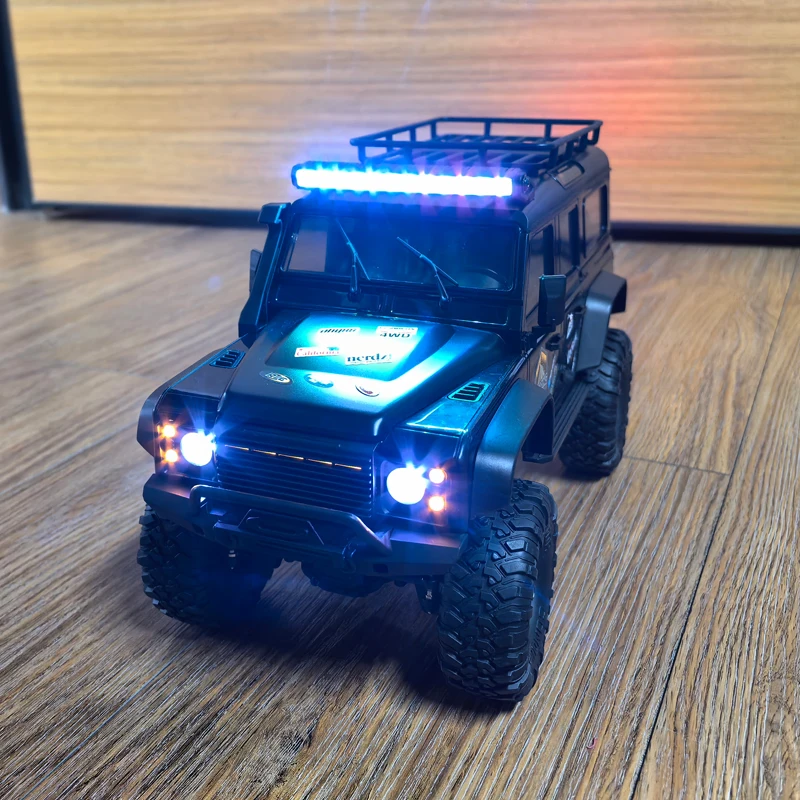 HB R1601 Rc Car 1:16 Rc Offroad 4x4 Bronco Defender Simulation Car Model With Metal Frame And lamp Group Car Toys For Boys Adult
