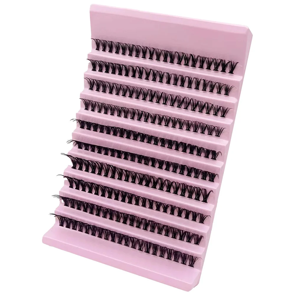 200 unidades de cílios postiços em cluster - extensões finas naturais de cílios C Curl, 8-16 mm, fáceis de usar