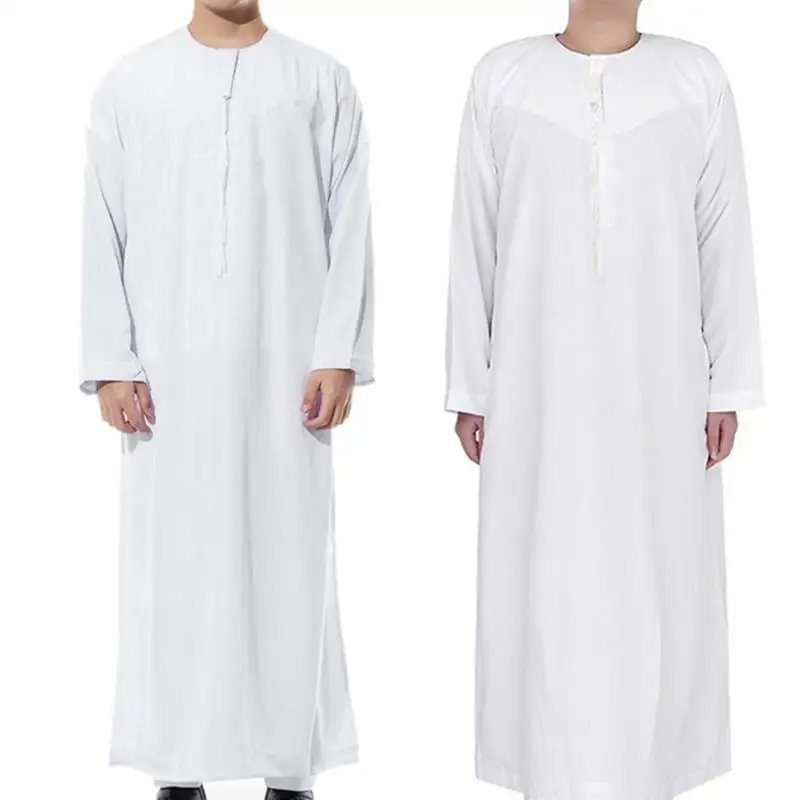 39BD Man Middle East Jubba Thobe Man Islamic Kaftan Robe Traditional Muslims Clothing