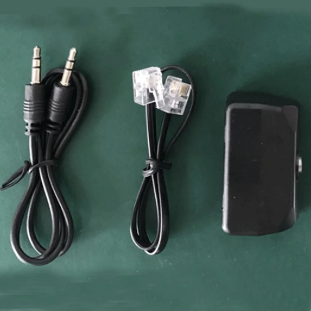 3 in1 Telephone Adapter For Digital Voice Recorder Telephone Line Audio Cable Line-in Cable Support 3.5mm MIC Interface