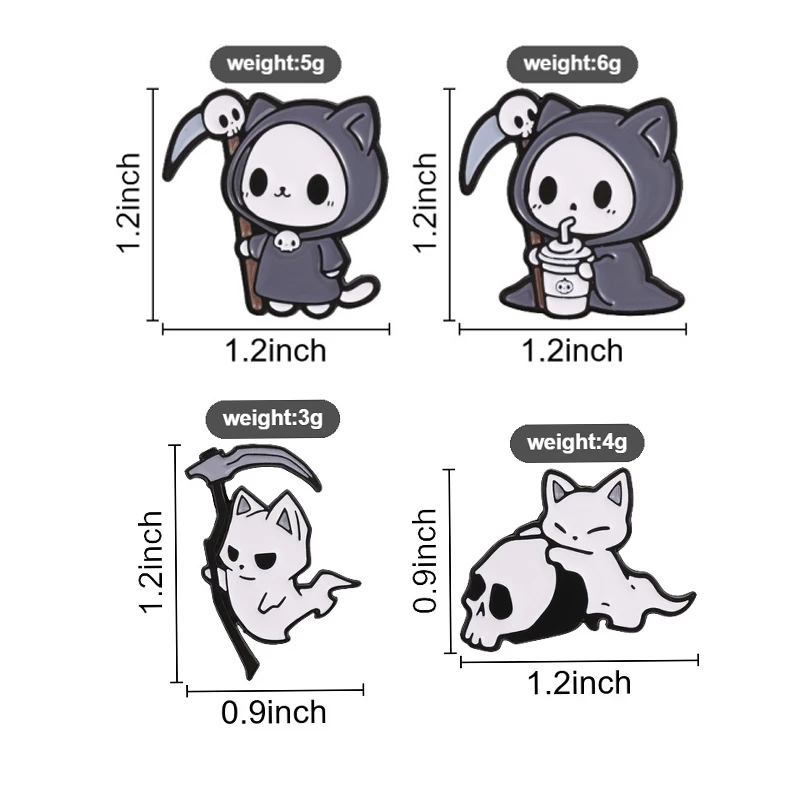 เข็มกลัดเคลือบลายแมวยมทูตสุดน่ - Embroidery Gothic บทวิจารณ์และราคา